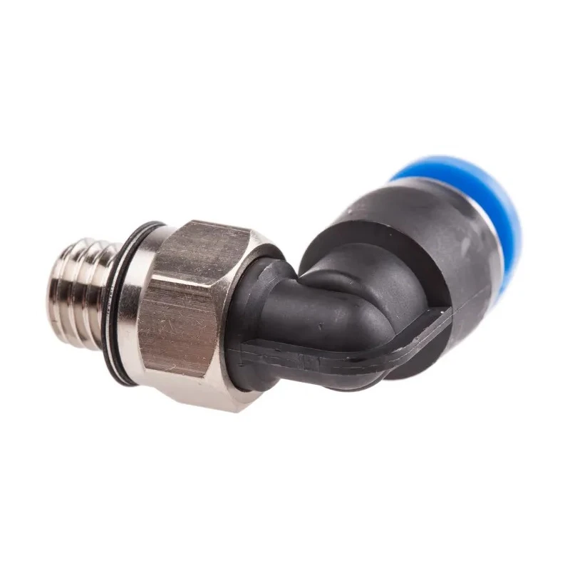 Festo Nickel Plated Brass 6mm Push-in Pneumatic Fitting Male M7 Threaded 90° QSML-M7-6