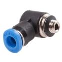 Festo QSMLV Series Nickel Plated Brass Pneumatic Fitting Male M5 Metric 4mm Push-in QSMLV-M5-4-I