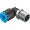 Festo Nickel Plated Brass 6mm Push-in Pneumatic Fitting, Male Thread R 1/8 in, 90° Angle QSML-1/8-6