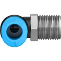 Festo Nickel Plated Brass 6mm Push-in Pneumatic Fitting, Male Thread R 1/8 in, 90° Angle QSML-1/8-6