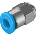 Festo Pneumatic Fitting QSM Series 4mm Push-in Tube, M3 Male, G Thread, Steel Nickel Finish QSM-M3-4