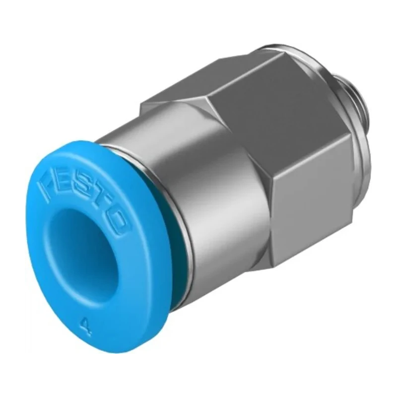 Festo Pneumatic Fitting QSM Series 4mm Push-in Tube, M3 Male, G Thread, Steel Nickel Finish QSM-M3-4