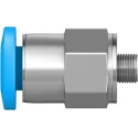Festo Pneumatic Fitting QSM Series 4mm Push-in Tube, M3 Male, G Thread, Steel Nickel Finish QSM-M3-4