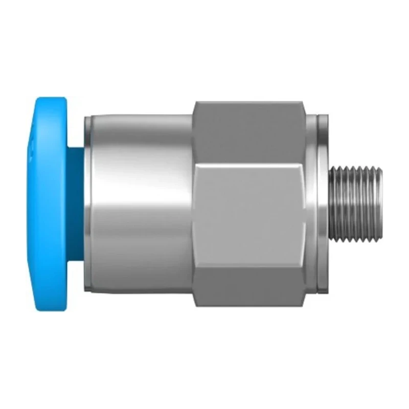 Festo Pneumatic Fitting QSM Series 4mm Push-in Tube, M3 Male, G Thread, Steel Nickel Finish QSM-M3-4