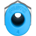 Festo Pneumatic Fitting QSM Series 4mm Push-in Tube, M3 Male, G Thread, Steel Nickel Finish QSM-M3-4