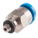 Festo Pneumatic Fitting QSM Series 4mm Push-in Tube, M3 Male, G Thread, Steel Nickel Finish QSM-M3-4