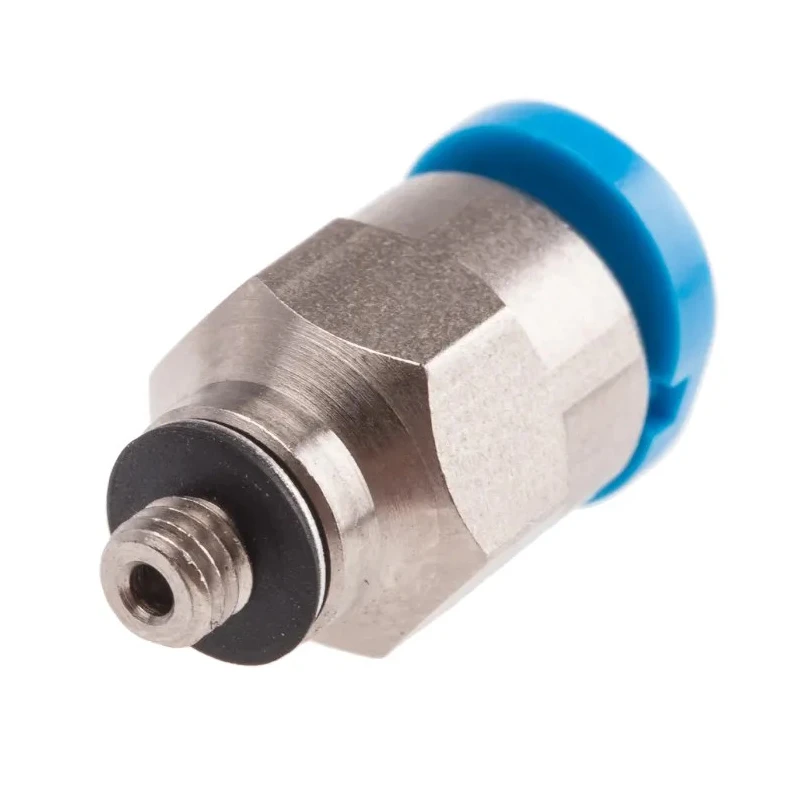 Festo Pneumatic Fitting QSM Series 4mm Push-in Tube, M3 Male, G Thread, Steel Nickel Finish QSM-M3-4