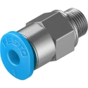 Festo Pneumatic Fitting 3mm Push-in Male M5 Threaded-to-Tube Nickel Finish QSM-M5-3