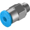 Festo Pneumatic Fitting 3mm Push-in Male M5 Threaded-to-Tube Nickel Finish QSM-M5-3