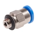 Festo Pneumatic Fitting 3mm Push-in Male M5 Threaded-to-Tube Nickel Finish QSM-M5-3