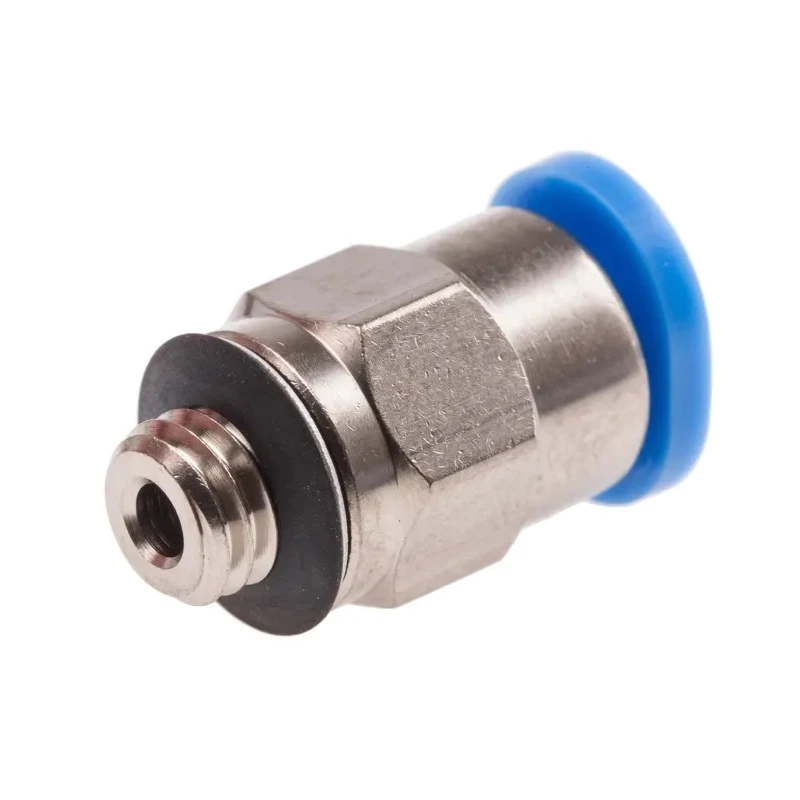 Festo Pneumatic Fitting 3mm Push-in Male M5 Threaded-to-Tube Nickel Finish QSM-M5-3