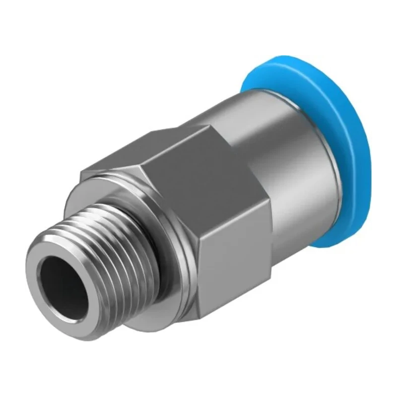 Festo Pneumatic Fitting 3mm Push-in Male M5 Threaded-to-Tube Nickel Finish QSM-M5-3