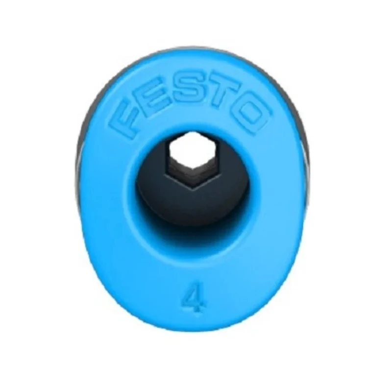 Festo Pneumatic Fitting 4mm Push-in Male Threaded-to-Tube Adaptor Steel Nickel Finish Maximum Pressure 14 bar QSM-M3-4-I
