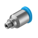 Festo Pneumatic Fitting 4mm Push-in Male Threaded-to-Tube Adaptor Steel Nickel Finish Maximum Pressure 14 bar QSM-M3-4-I