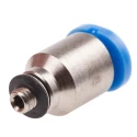 Festo Pneumatic Fitting 4mm Push-in Male Threaded-to-Tube Adaptor Steel Nickel Finish Maximum Pressure 14 bar QSM-M3-4-I