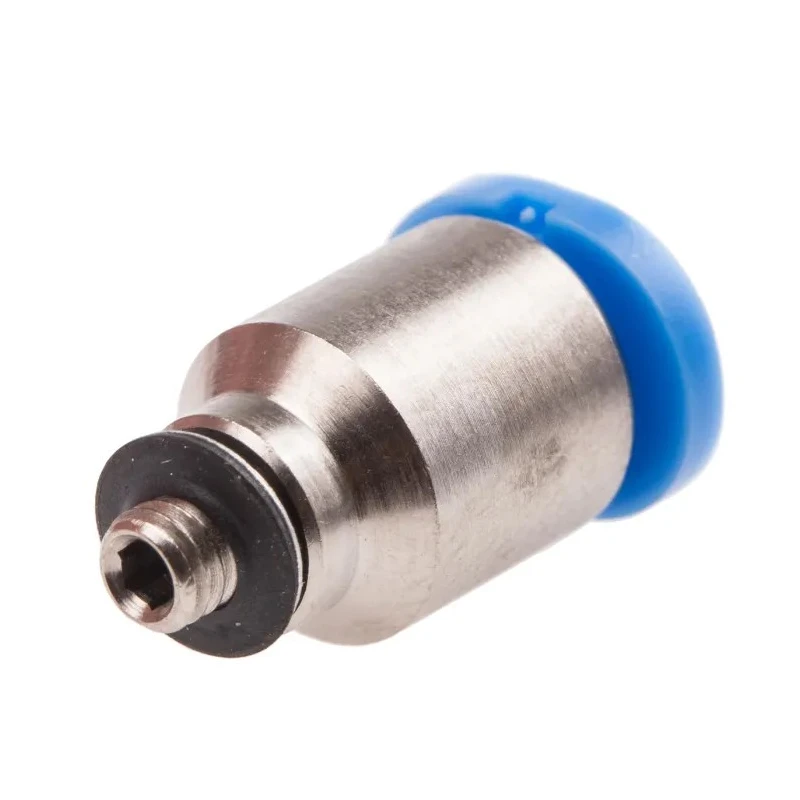 Festo Pneumatic Fitting 4mm Push-in Male Threaded-to-Tube Adaptor Steel Nickel Finish Maximum Pressure 14 bar QSM-M3-4-I