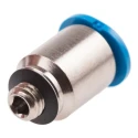 Festo Pneumatic Fitting 6mm Push-in, Male Thread M5, Nickel Finish QSM-M5-6-I