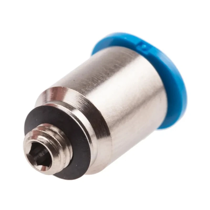 Festo Pneumatic Fitting 6mm Push-in, Male Thread M5, Nickel Finish QSM-M5-6-I