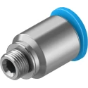 Festo Pneumatic Fitting 6mm Push-in, Male Thread M5, Nickel Finish QSM-M5-6-I