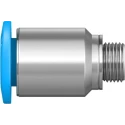 Festo Pneumatic Fitting 6mm Push-in, Male Thread M5, Nickel Finish QSM-M5-6-I