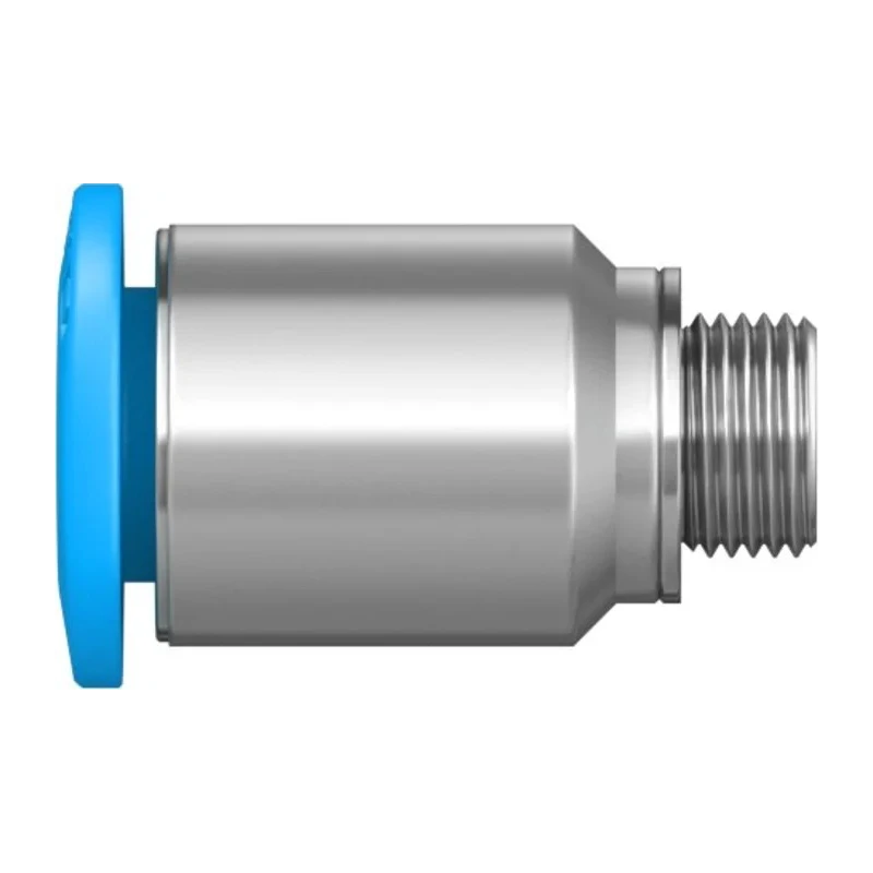 Festo Pneumatic Fitting 6mm Push-in, Male Thread M5, Nickel Finish QSM-M5-6-I
