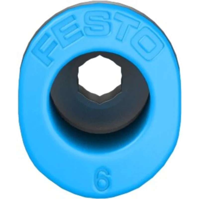 Festo Pneumatic Fitting 6mm Push-in, Male Thread M5, Nickel Finish QSM-M5-6-I