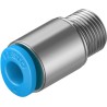 Festo QSM Series Pneumatic Fitting 4mm Push-in, Male, M7 Thread, Brass Nickel Finish QSM-M7-4-I
