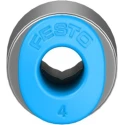 Festo QSM Series Pneumatic Fitting 4mm Push-in, Male, M7 Thread, Brass Nickel Finish QSM-M7-4-I