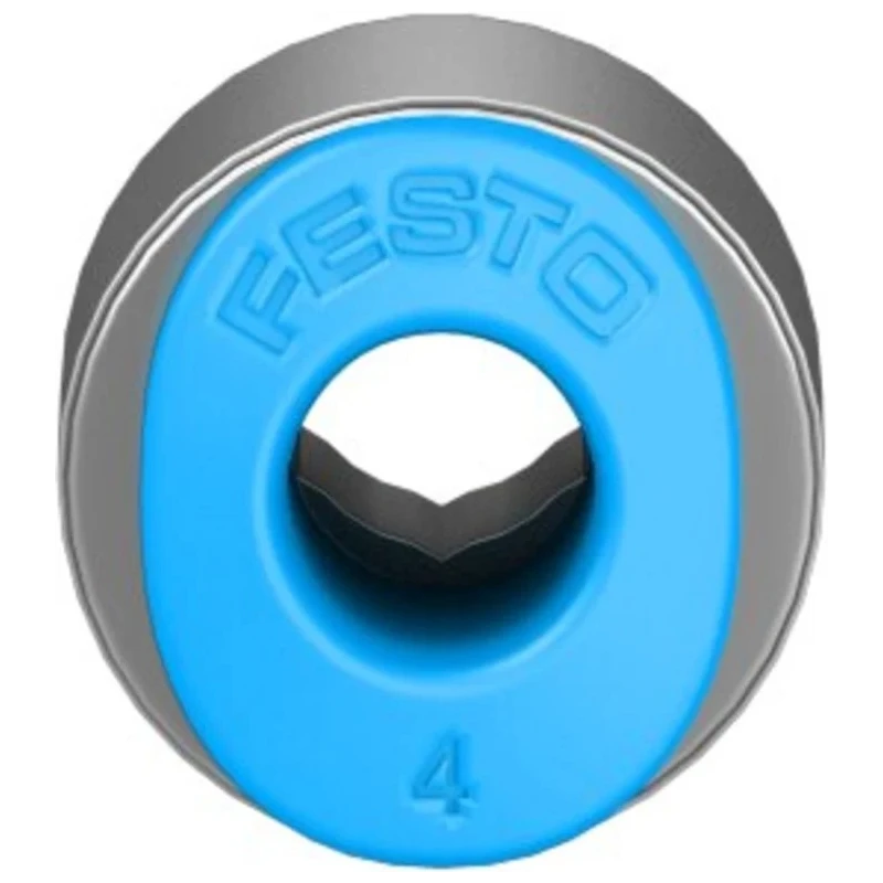 Festo QSM Series Pneumatic Fitting 4mm Push-in, Male, M7 Thread, Brass Nickel Finish QSM-M7-4-I