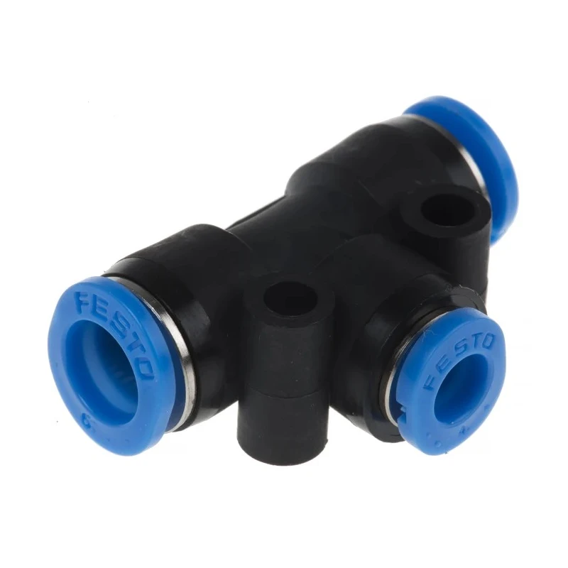 Festo Pneumatic Tee Tube-to-Tube Adapter Push-in 6 mm 14 bar QSMT-6-4