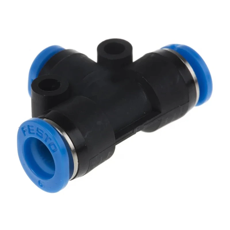 Festo Pneumatic Tee Tube-to-Tube Adapter Push-in 6 mm 14 bar QSMT-6-4