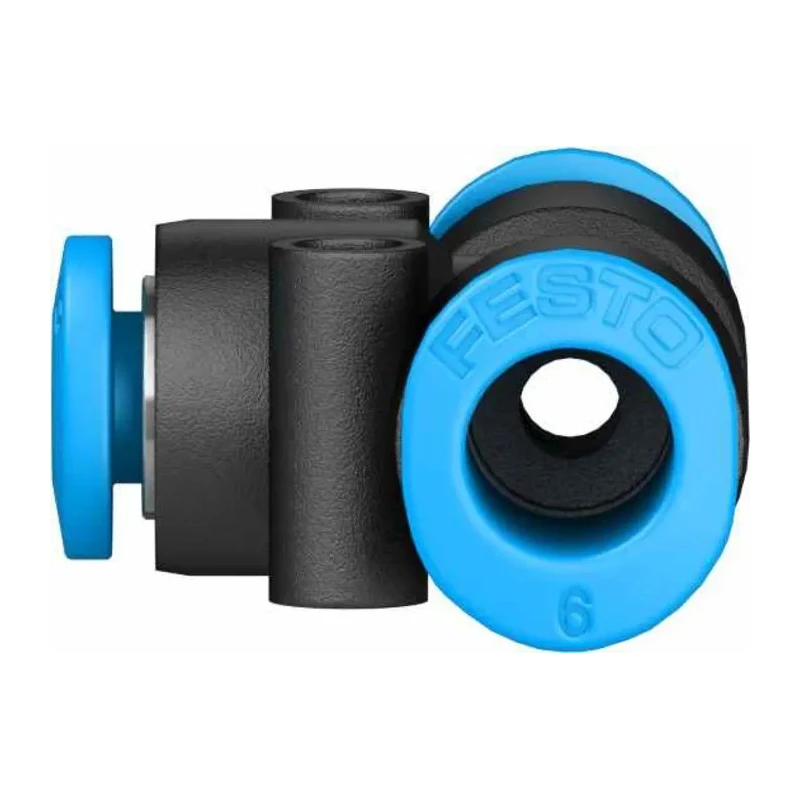 Festo Pneumatic Tee Tube-to-Tube Adapter Push-in 6 mm 14 bar QSMT-6-4