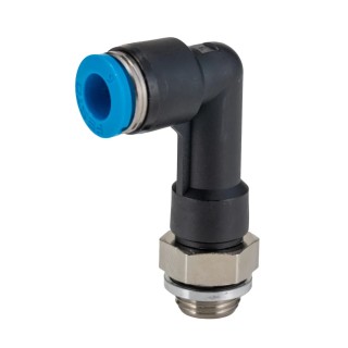 Festo Nickel Plated Brass Pneumatic Fitting Male Threaded-to-Tube G 1/8 Thread Size Push-in 6mm Tube QSLL-G1/8-6
