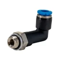 Festo Nickel Plated Brass Pneumatic Fitting Male Threaded-to-Tube G 1/8 Thread Size Push-in 6mm Tube QSLL-G1/8-6