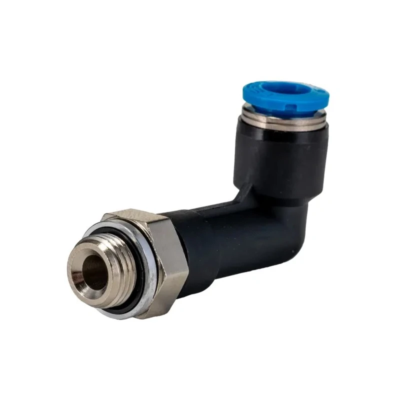 Festo Nickel Plated Brass Pneumatic Fitting Male Threaded-to-Tube G 1/8 Thread Size Push-in 6mm Tube QSLL-G1/8-6