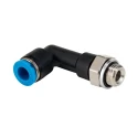 Festo Nickel Plated Brass Pneumatic Fitting Male Threaded-to-Tube G 1/8 Thread Size Push-in 6mm Tube QSLL-G1/8-6