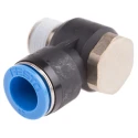 Festo Nickel Plated Brass Pneumatic Fitting Threaded-to-Tube Male R 3/8 in to 12 mm Push-in QSLV-3/8-12