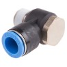Festo Nickel Plated Brass Pneumatic Fitting Threaded-to-Tube Male R 3/8 in to 12 mm Push-in QSLV-3/8-12