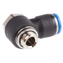 Festo Nickel Plated Brass Pneumatic Fitting Threaded-to-Tube Male G 1/4, 10mm Push-in QSLV-G1/4-10