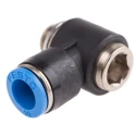 Festo Nickel Plated Brass Pneumatic Fitting Male Thread to 10mm Push-in Tube G 1/4 14 bar Operating Pressure QSLV-G1/4-10-I