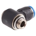 Festo Nickel Plated Brass Pneumatic Fitting Male Thread to 10mm Push-in Tube G 1/4 14 bar Operating Pressure QSLV-G1/4-10-I