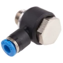Festo Nickel Plated Brass Pneumatic Fitting Male G 1/8 in Thread to 4mm Push-In Tube QSLV-G1/8-4