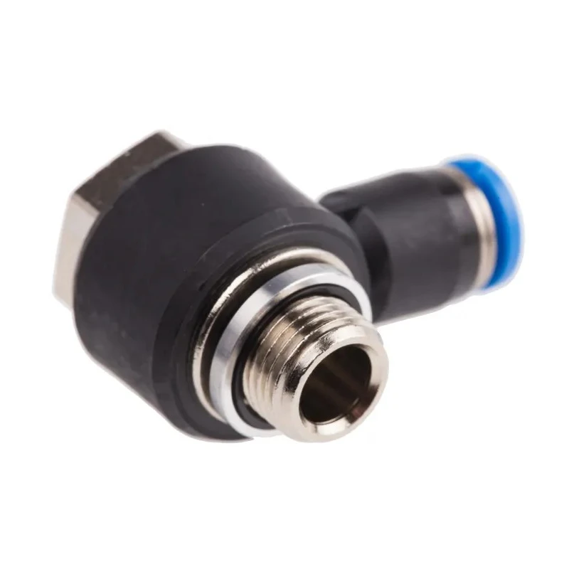 Festo Nickel Plated Brass Pneumatic Fitting Male G 1/8 in Thread to 4mm Push-In Tube QSLV-G1/8-4