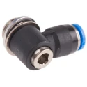 Festo Nickel Plated Brass Pneumatic Fitting Male Threaded-to-Tube G 1/4 Thread Size, 6 mm Push-in Tube QSLV-G1/4-6-I