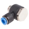 Festo Nickel Plated Brass Pneumatic Fitting Male Threaded-to-Tube Push-in G 1/4 Thread Size, 6mm Tube QSLV-G1/4-6