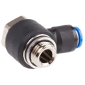 Festo Nickel Plated Brass Pneumatic Fitting Male Threaded-to-Tube Push-in G 1/4 Thread Size, 6mm Tube QSLV-G1/4-6
