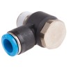 Festo QSLV Series Nickel Plated Brass Pneumatic Fitting Male R 3/8 in Thread to 10mm Push-in 90° QSLV-3/8-10