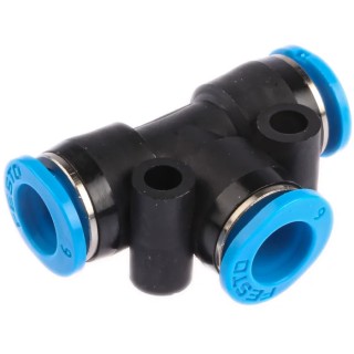 Festo Pneumatic Tee Tube-to-Tube Adapter Push-in 6 mm 14 bar 80°C QSMT-6