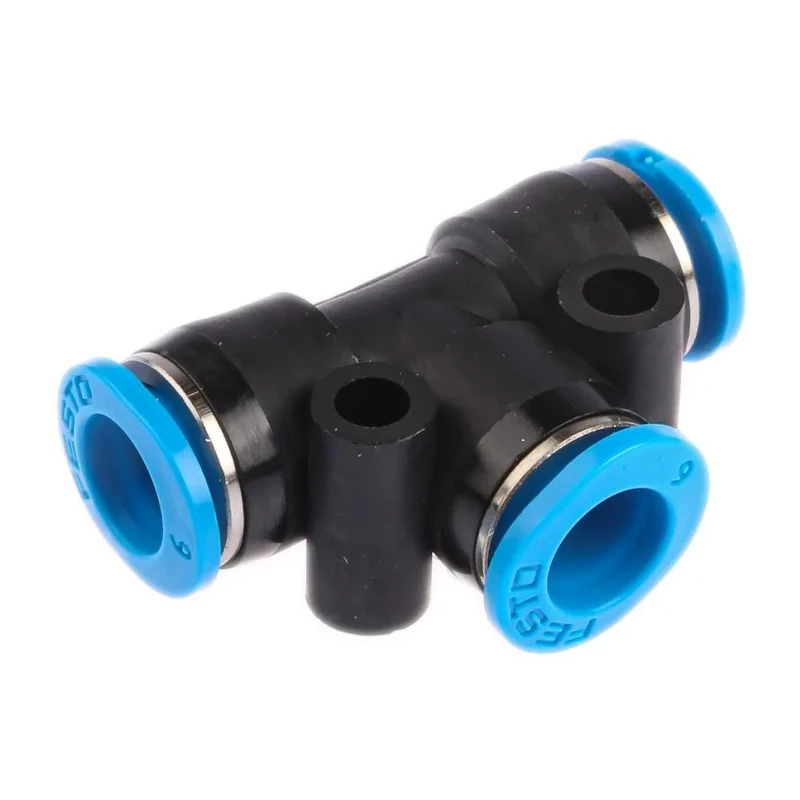 Festo Pneumatic Tee Tube-to-Tube Adapter Push-in 6 mm 14 bar 80°C QSMT-6