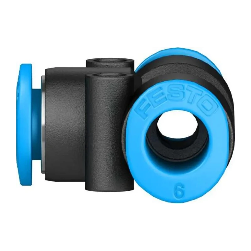 Festo Pneumatic Tee Tube-to-Tube Adapter Push-in 6 mm 14 bar 80°C QSMT-6